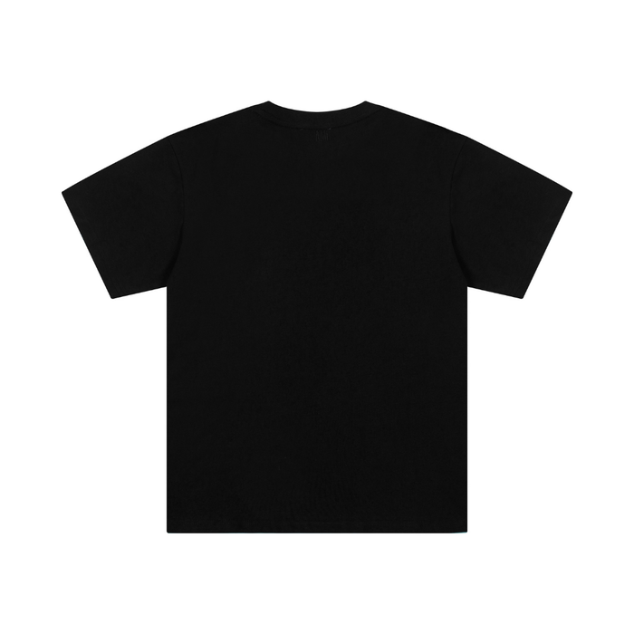 T-shirt Ami Paris Noir Cœur Rouge Little