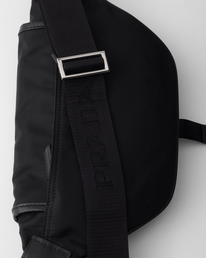 Sac porté épaule en Re-Nylon et cuir Saffiano