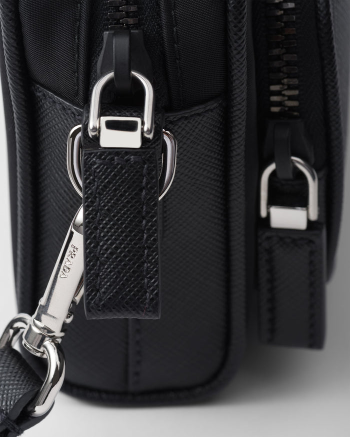 Sac porté épaule en Re-Nylon et cuir Saffiano