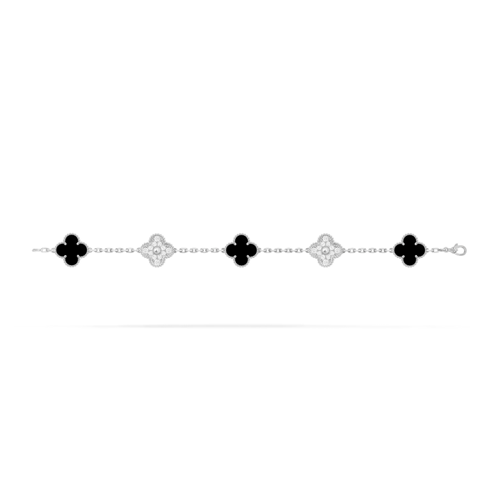 Van Cleef Vintage Alhambra 5 motifs Onyx