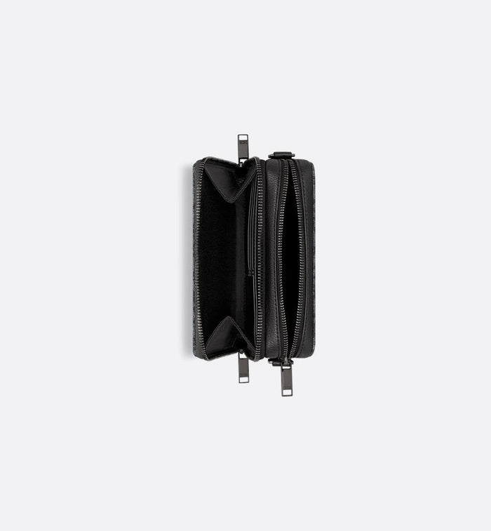 Pochette zippée à bandoulière Noir