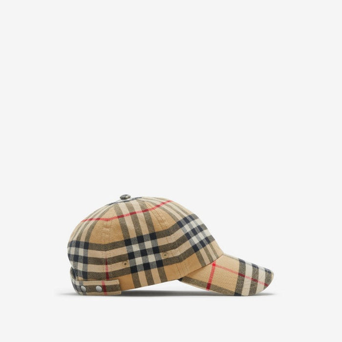 Casquette de baseball en coton mélangé Check