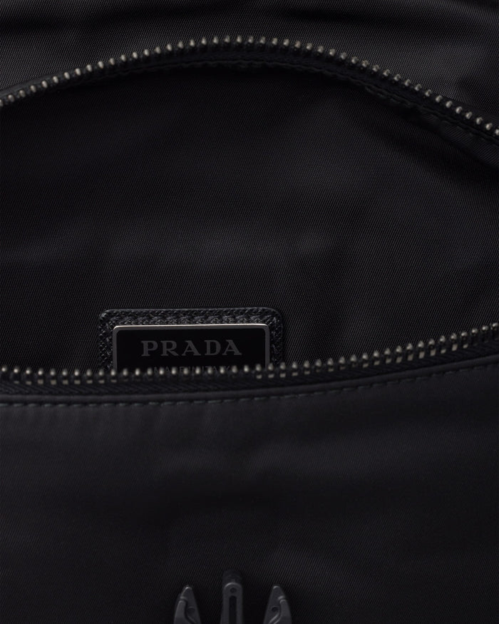 Sac porté épaule en Re-Nylon et cuir Saffiano