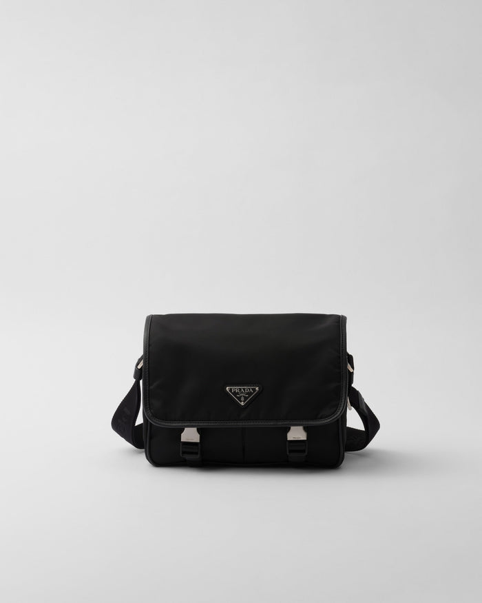 Sac porté épaule en Re-Nylon et cuir Saffiano