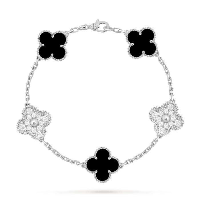 Van Cleef Vintage Alhambra 5 motifs Onyx