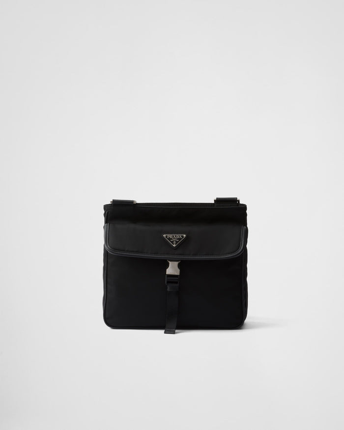 Sac porté épaule en Re-Nylon et cuir Saffiano