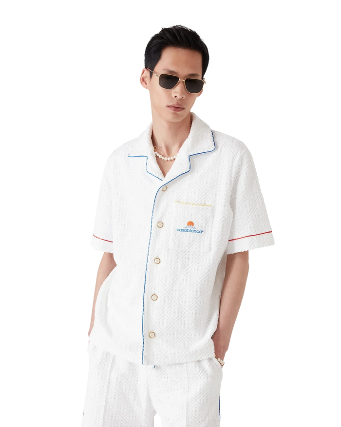 Monogram Jacquard Towelling Short Sleeve Shirt