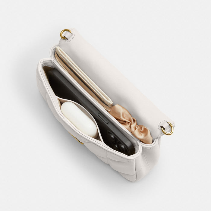 Coach Sac bandoulière Tabby Chain 19 - Craie