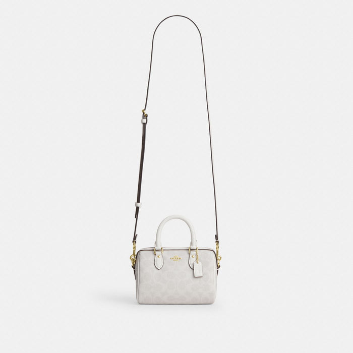 Coach Mini Sac Bandoulière Rowan Toile - Blanc
