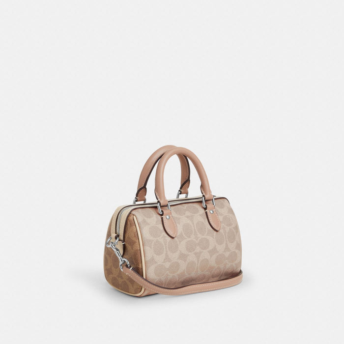 Coach Mini Sac Bandoulière Rowan Toile - Beige