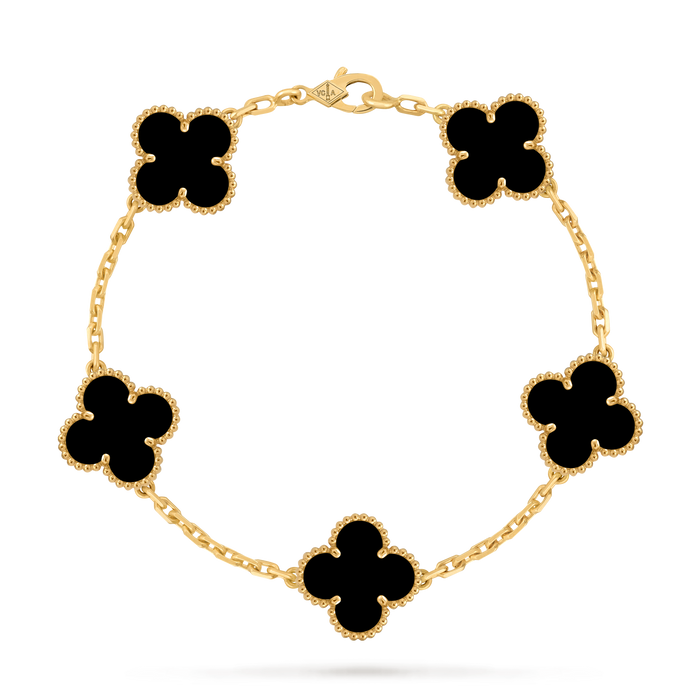 Van Cleef Vintage Alhambra 5 motifs Onyx