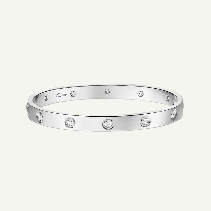 Cartier - Bracelet Love, 10 diamants Or Blanc