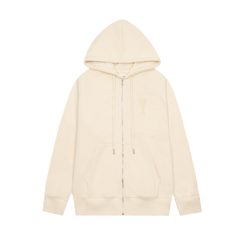 Veste Ami Paris Beige Cœur Beige