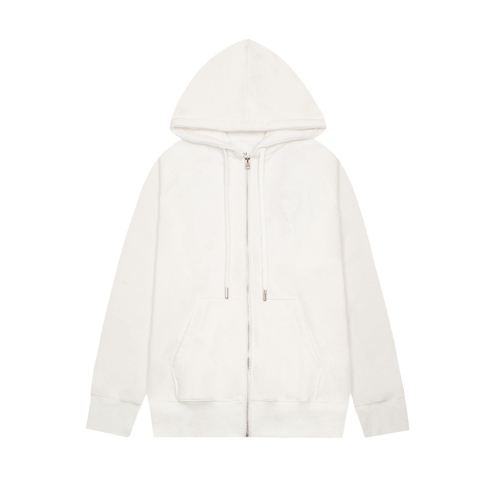 Veste Ami Paris Blanc Cœur Blanc