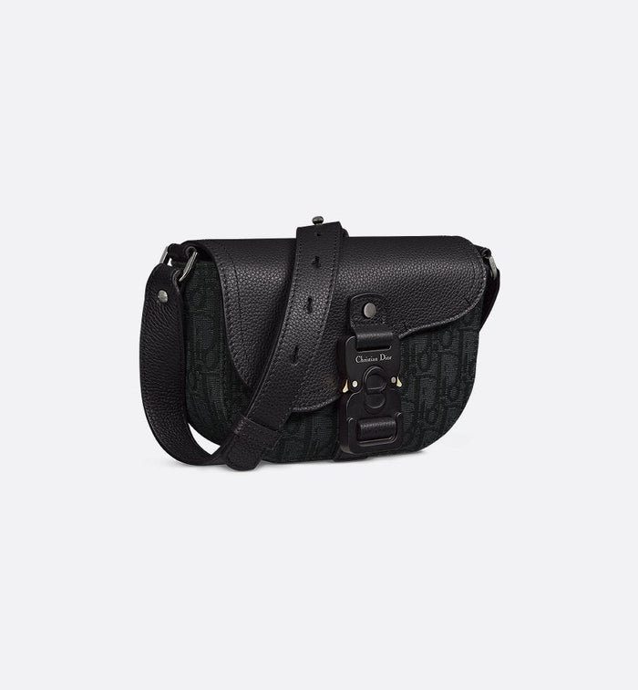 Mini sac Messenger à rabat Saddle Noir