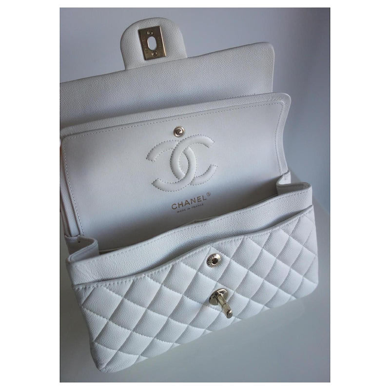 Sac Chanel Classique 11.12 blanc Cuir Blanc cassé