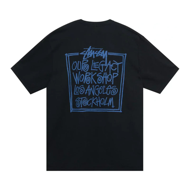 Stussy x Our Legacy Frame Pigment Dyed Tee Black