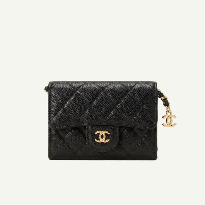 Pochette à Chaîne Matelassée - Noir