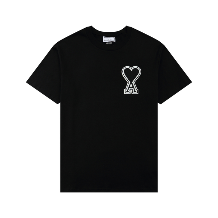 T-shirt Ami Paris Noir Coeur Noir