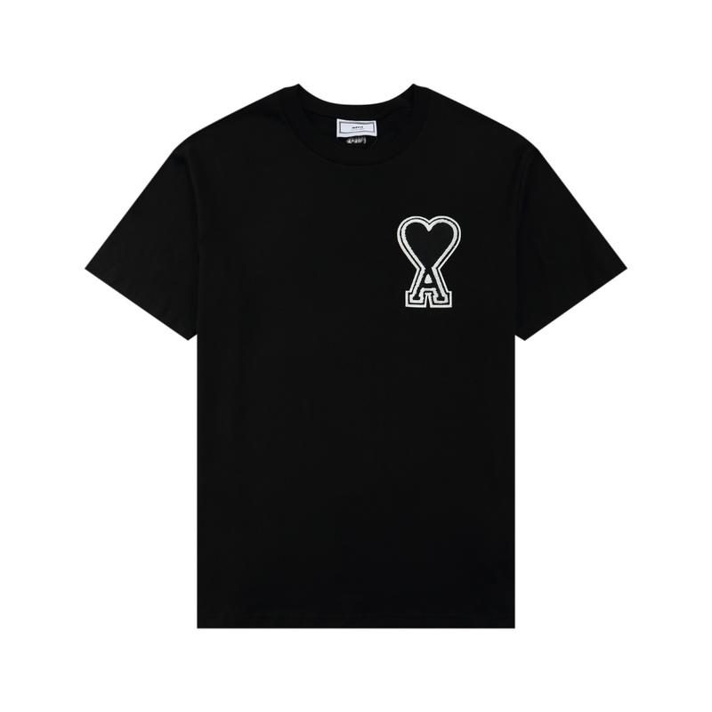 T-shirt Ami Paris Noir Coeur Noir