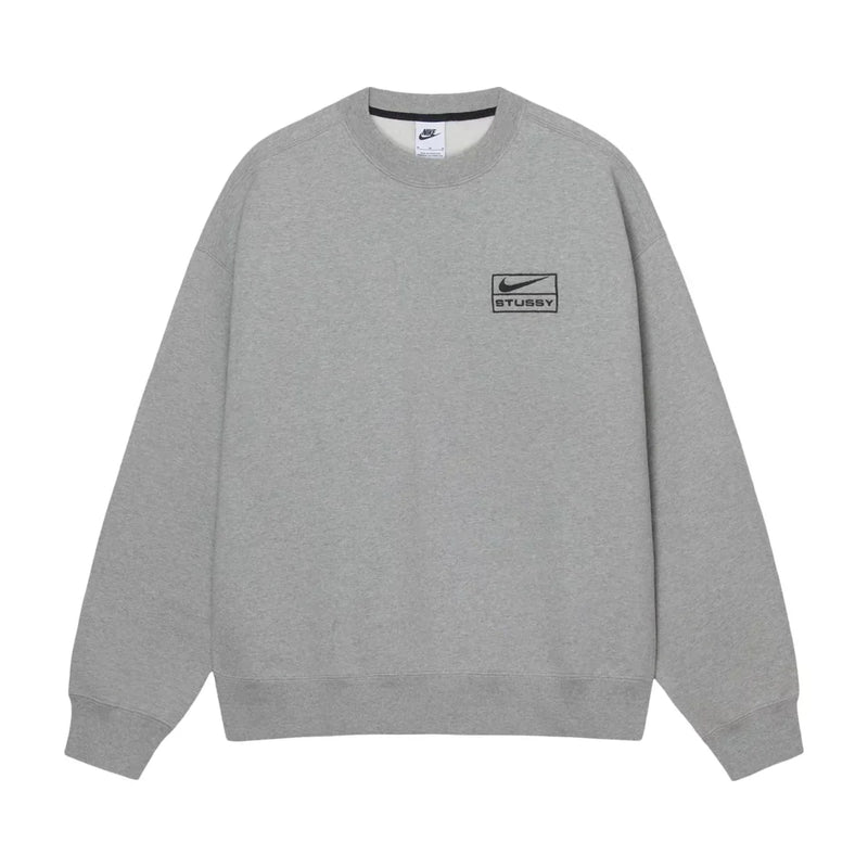 Stussy x Nike Fleece Crew Dark Grey Heather