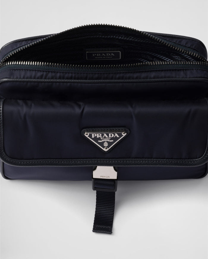Sac porté épaule en Re-Nylon et cuir Saffiano