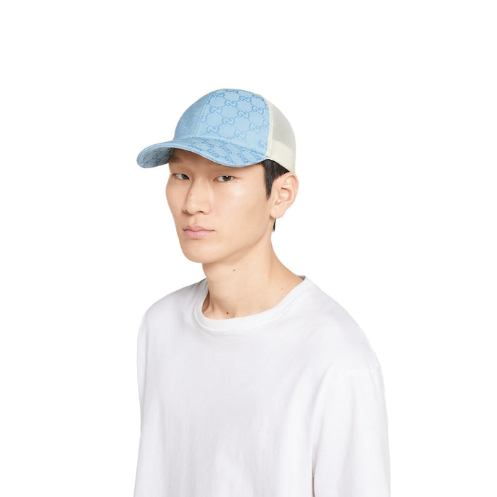 CASQUETTE EN TOILE ORIGINAL GG BLEU BLANC