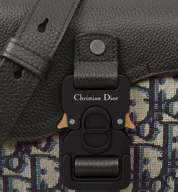 Mini sac Messenger à rabat Saddle Noir et Beige