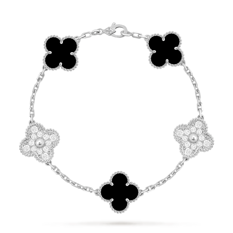Van Cleef Vintage Alhambra 5 motifs Onyx