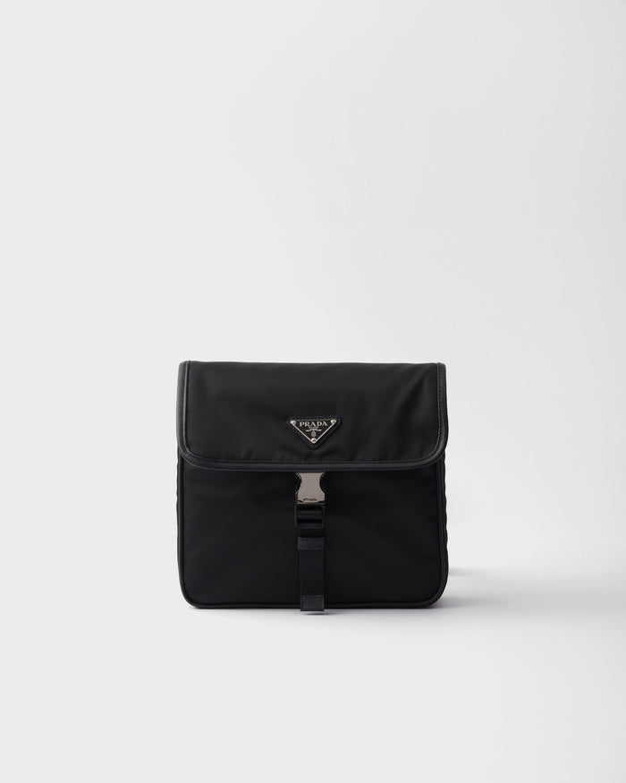 Sac porté épaule en Re-Nylon et cuir Saffiano