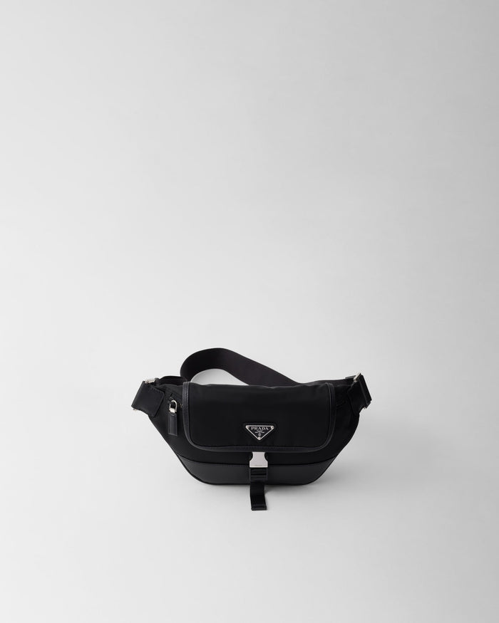 Sac porté épaule en Re-Nylon et cuir Saffiano