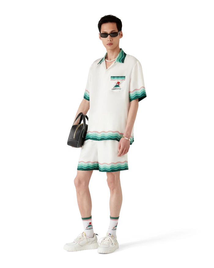Montagne Ondulée Silk Short Sleeve Shirt