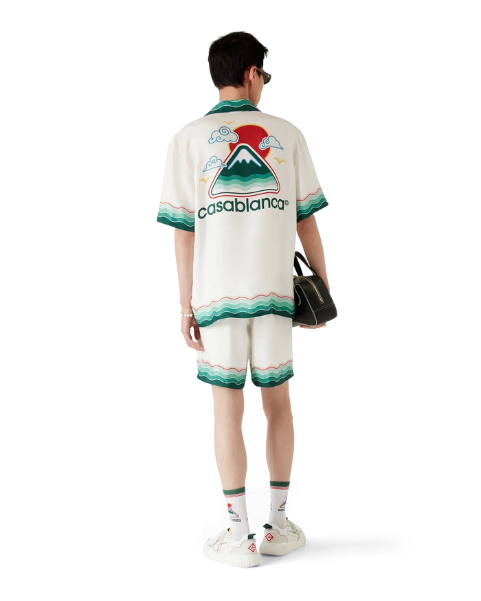 Montagne Ondulée Silk Short Sleeve Shirt