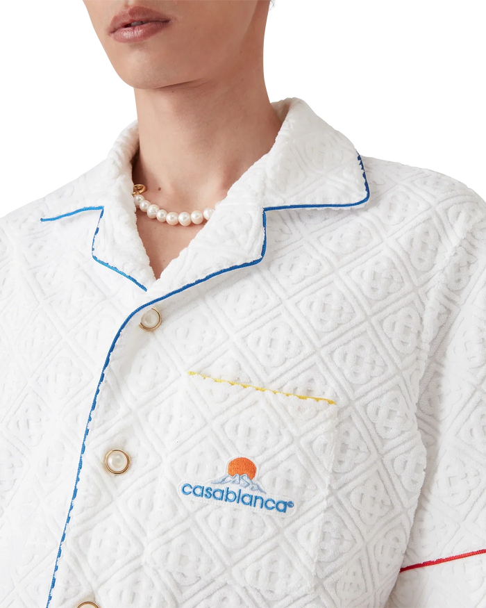 Monogram Jacquard Towelling Short Sleeve Shirt