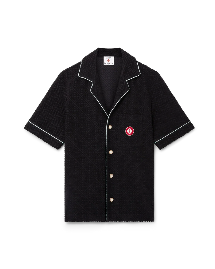 Monogram Jacquard Towelling Short Sleeve Shirt