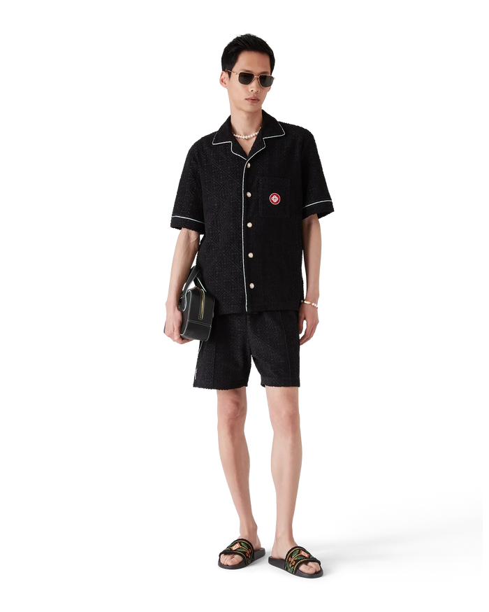 Monogram Jacquard Towelling Short Sleeve Shirt