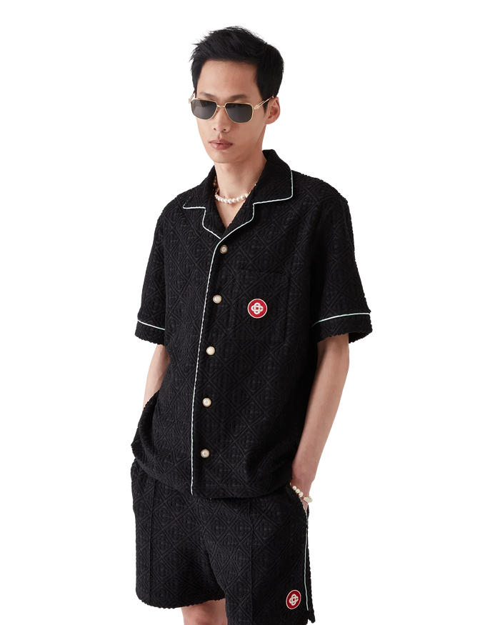 Monogram Jacquard Towelling Short Sleeve Shirt