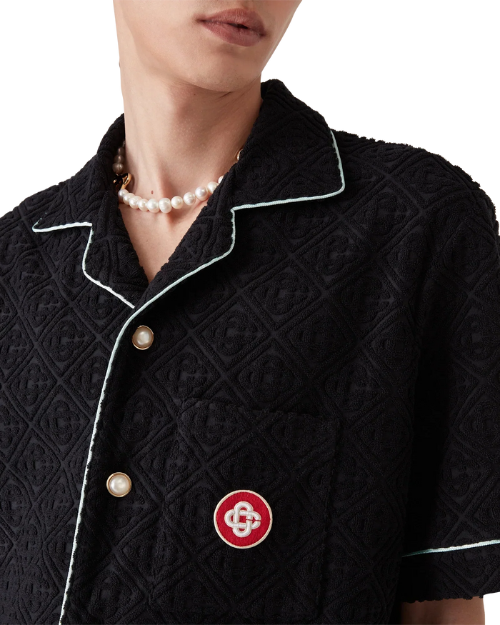 Monogram Jacquard Towelling Short Sleeve Shirt