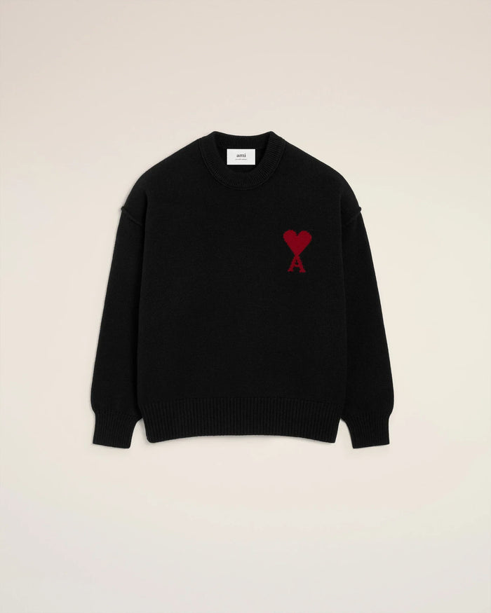 Pull Ami Paris Noir Rouge