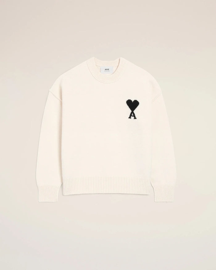 Pull Ami Paris Blanc Noir
