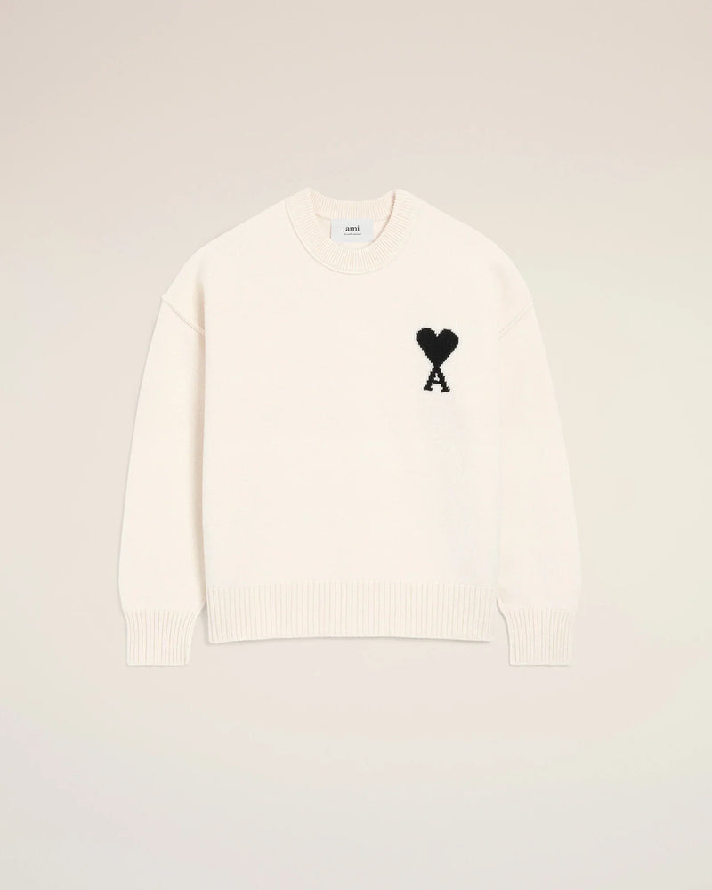 Pull Ami Paris Blanc Noir