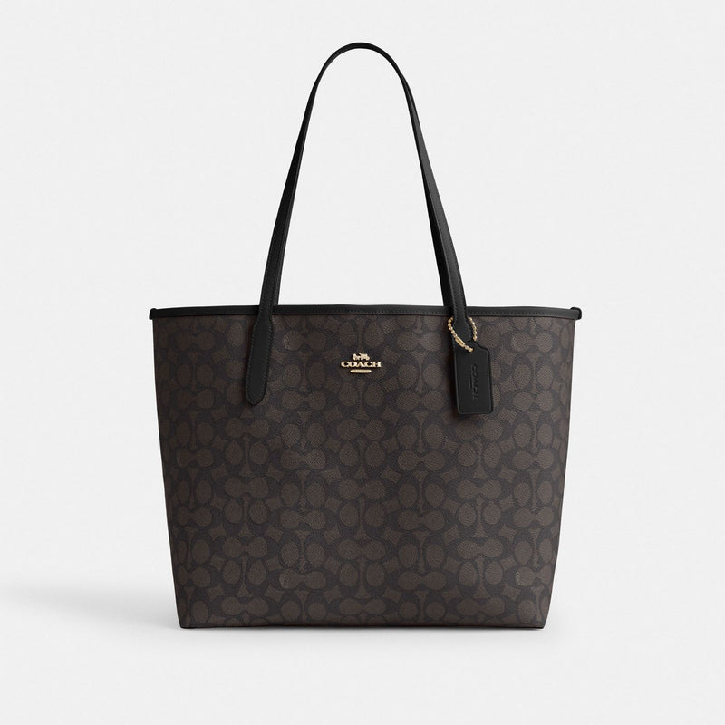 Coach Cabas City Toile - Noir