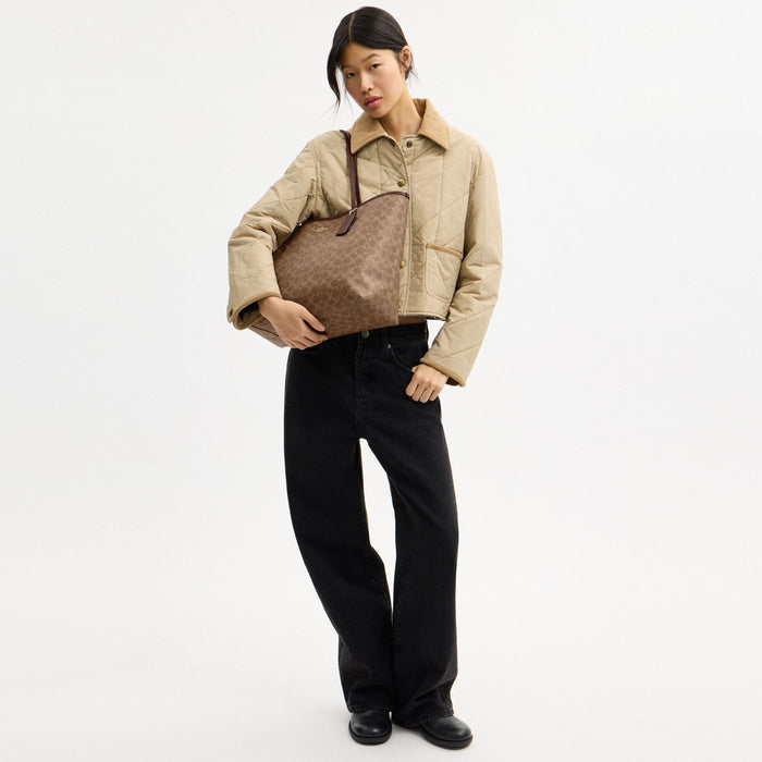 Coach Cabas City Toile - Marron