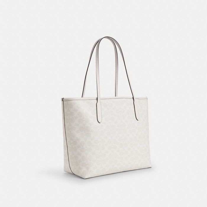 Coach Cabas City Toile - Blanc