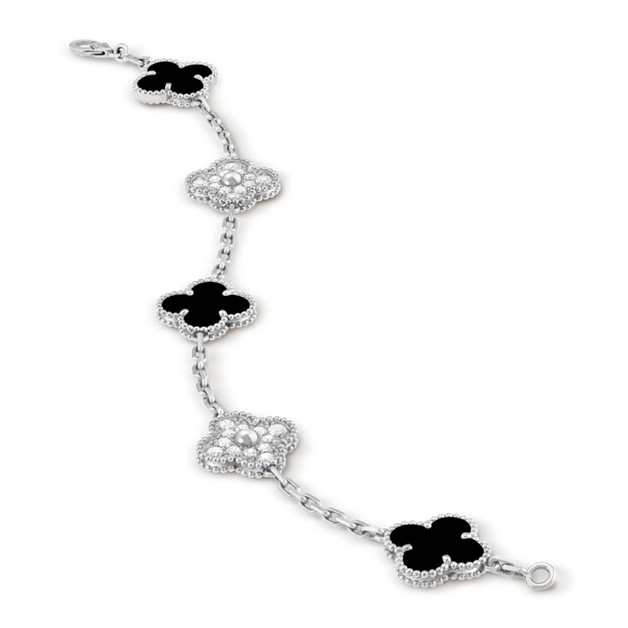 Van Cleef Vintage Alhambra 5 motifs Onyx