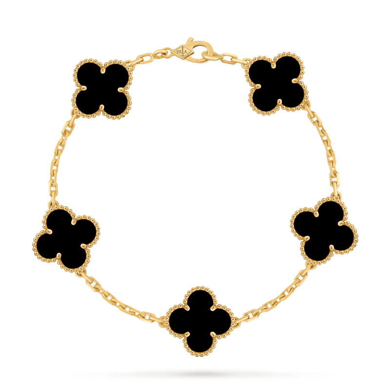 Van Cleef Vintage Alhambra 5 motifs Onyx