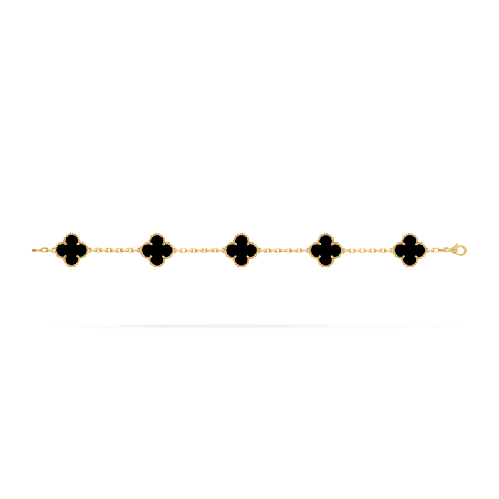 Van Cleef Vintage Alhambra 5 motifs Onyx