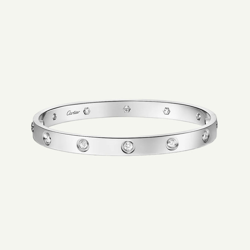 Cartier - Bracelet Love, 10 diamants Or Blanc